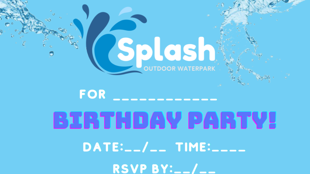 Splash Kids Birthday Invite